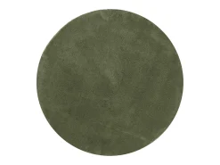 Alfombra HUARTE de pelo corto suave y lavable, verde bosque, Ø 100 cm