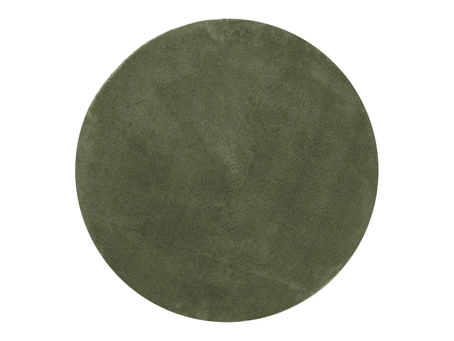 Alfombra HUARTE de pelo corto suave y lavable, verde bosque, Ø 100 cm