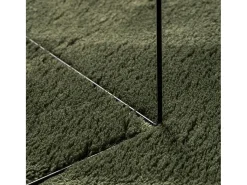 Alfombra HUARTE de pelo corto suave y lavable, verde bosque, Ø 100 cm
