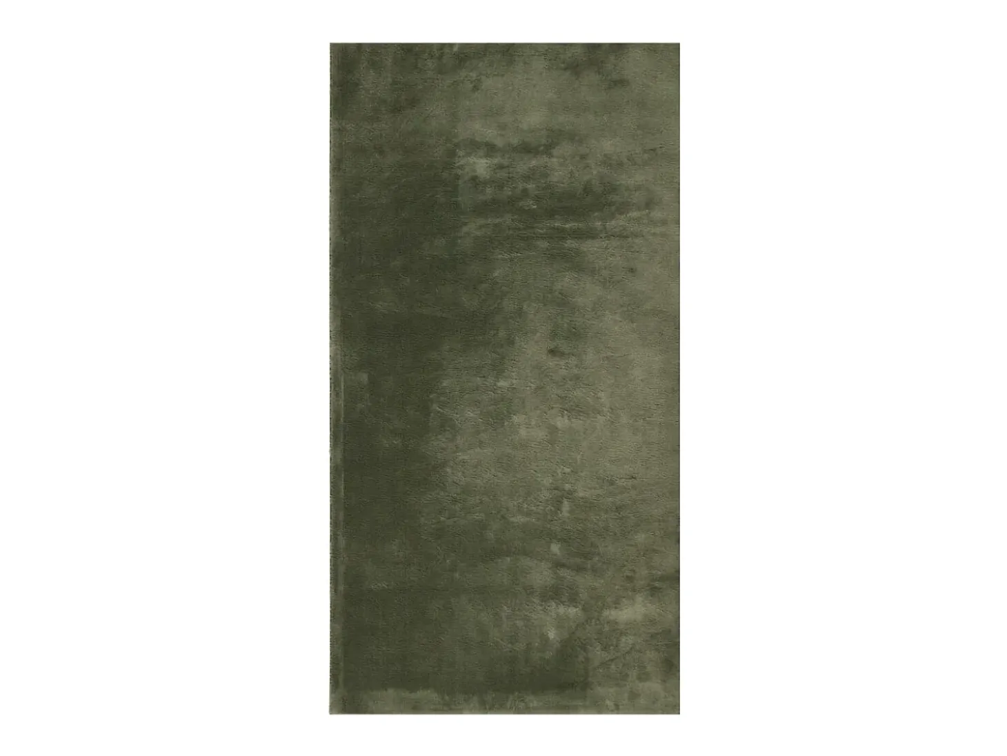 Alfombra HUARTE de pelo corto suave y lavable verde bosque 60x110cm