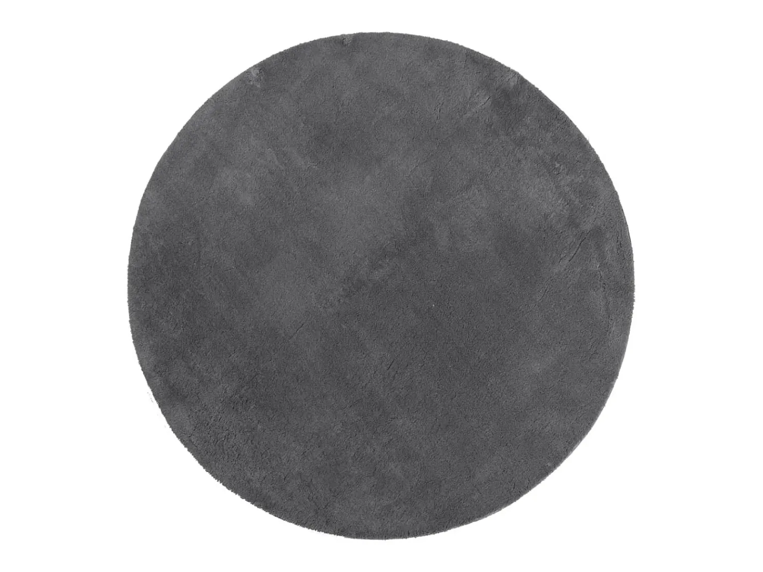 New Alfombra HUARTE de pelo corto suave y lavable en color antracita Ø 160 cm Gris