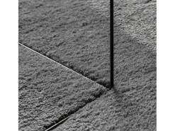 New Alfombra HUARTE de pelo corto suave y lavable en color antracita Ø 160 cm Gris