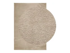 Alfombra HUARTE de pelo corto suave y lavable arena 160x230 cm Marru00f3n
