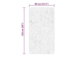 Alfombra HUARTE de pelo corto suave y lavable negra 80x150 cm