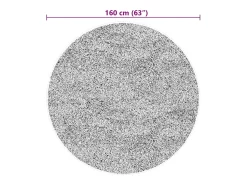 Alfombra De Cocina|Alfombra Redonda^Alfombra HUARTE de pelo corto suave y lavable, , Ø 160 cm Gris