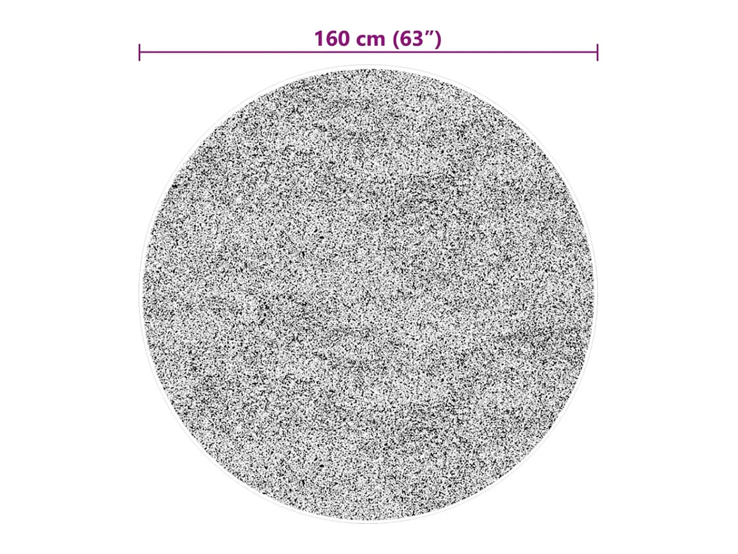 Alfombra De Cocina|Alfombra Redonda^Alfombra HUARTE de pelo corto suave y lavable, , Ø 160 cm Gris