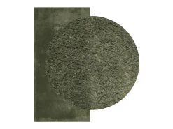 Outlet Alfombra HUARTE de pelo corto suave y lavable color bosque 100x200 cm Verde