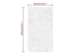 Alfombra HUARTE de pelo corto suave y lavable, color arena, 60x110 cm Marru00f3n