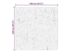 Alfombra De Cocina|Alfombra Redonda^Alfombra HUARTE de pelo corto suave y lavable color crema 120x120 cm Blanco