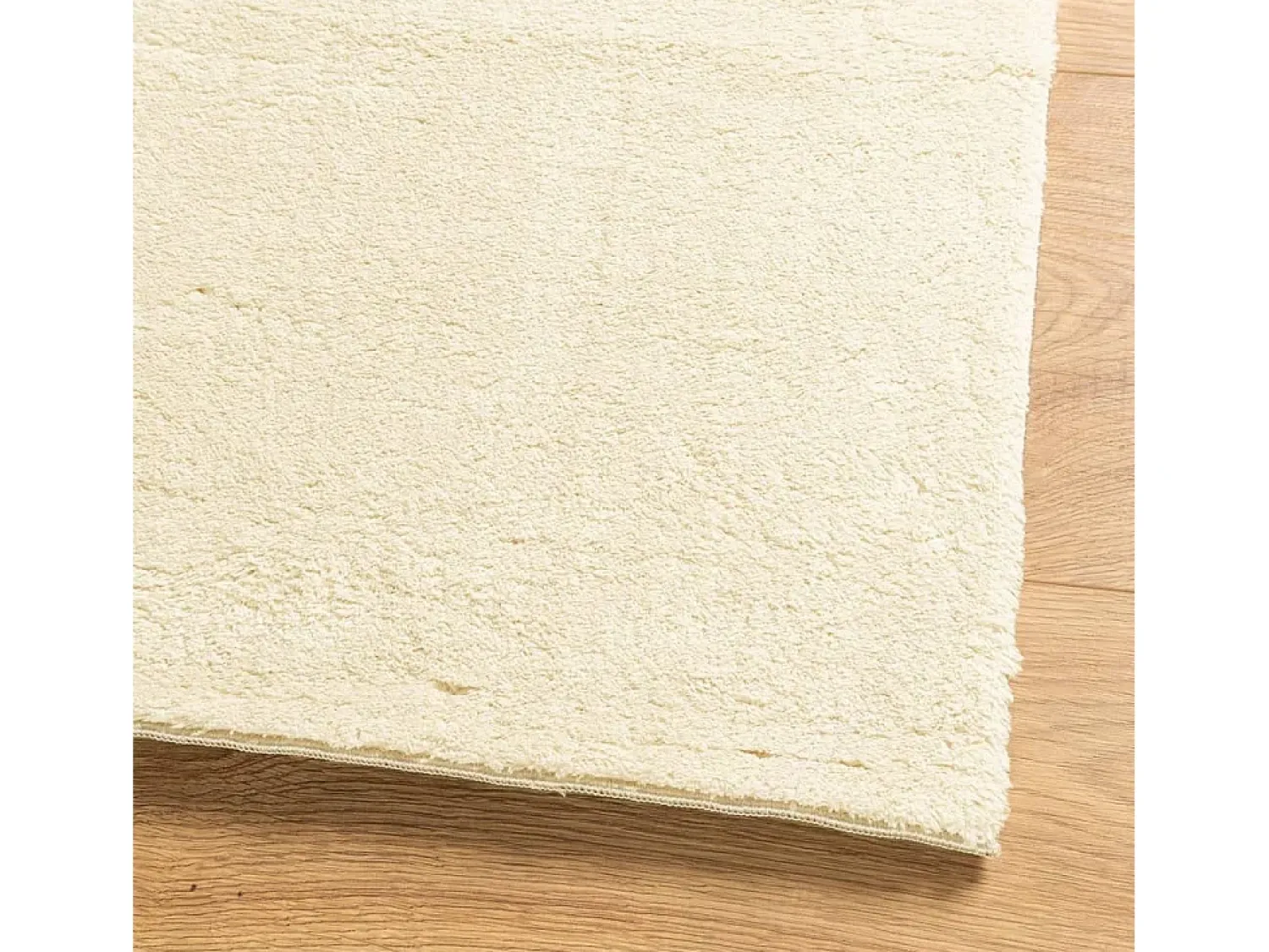 Alfombra De Cocina|Alfombra Redonda^Alfombra HUARTE de pelo corto suave y lavable color crema 120x120 cm Blanco