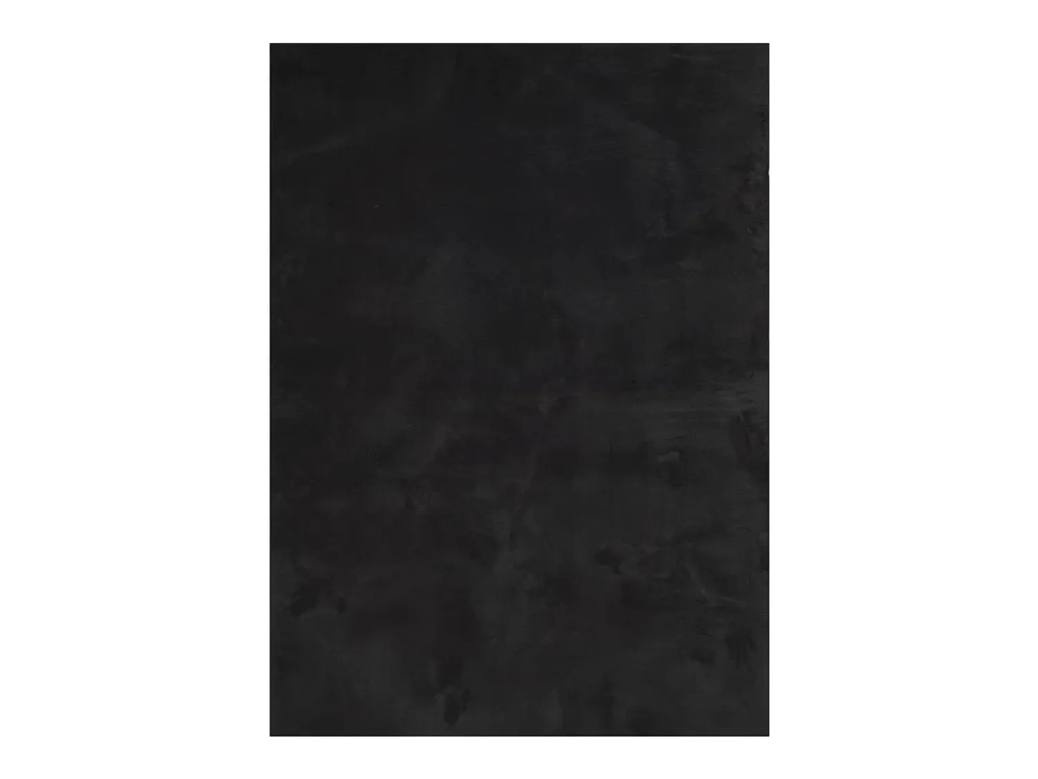 New Alfombra HUARTE de pelo corto suave y lavable negra 160x230 cm Negro