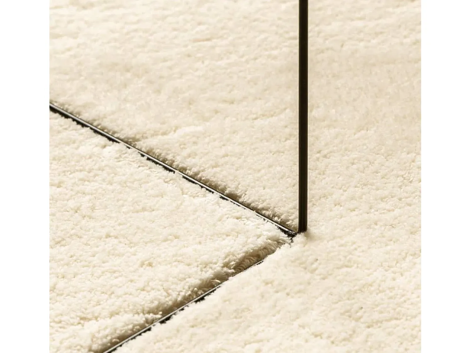 New Alfombra HUARTE de pelo corto suave y lavable en color crema, Ø 100 cm Blanco