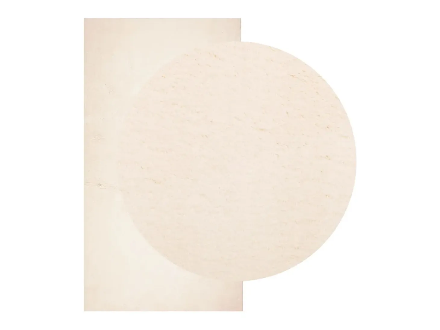 Alfombra HUARTE de pelo corto suave y lavable beige 80x150 cm