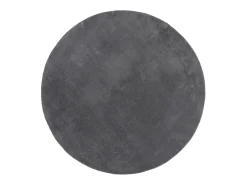 Sale Alfombra HUARTE de pelo corto suave y lavable, color antracita, Ø 80 cm Gris