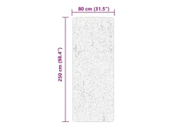Alfombra De Cocina^Alfombra HUARTE de pelo corto suave lavable rojo claro 80x250 cm Rosa