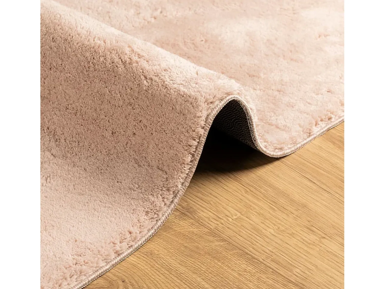 Alfombra De Cocina^Alfombra HUARTE de pelo corto suave lavable rojo claro 80x250 cm Rosa