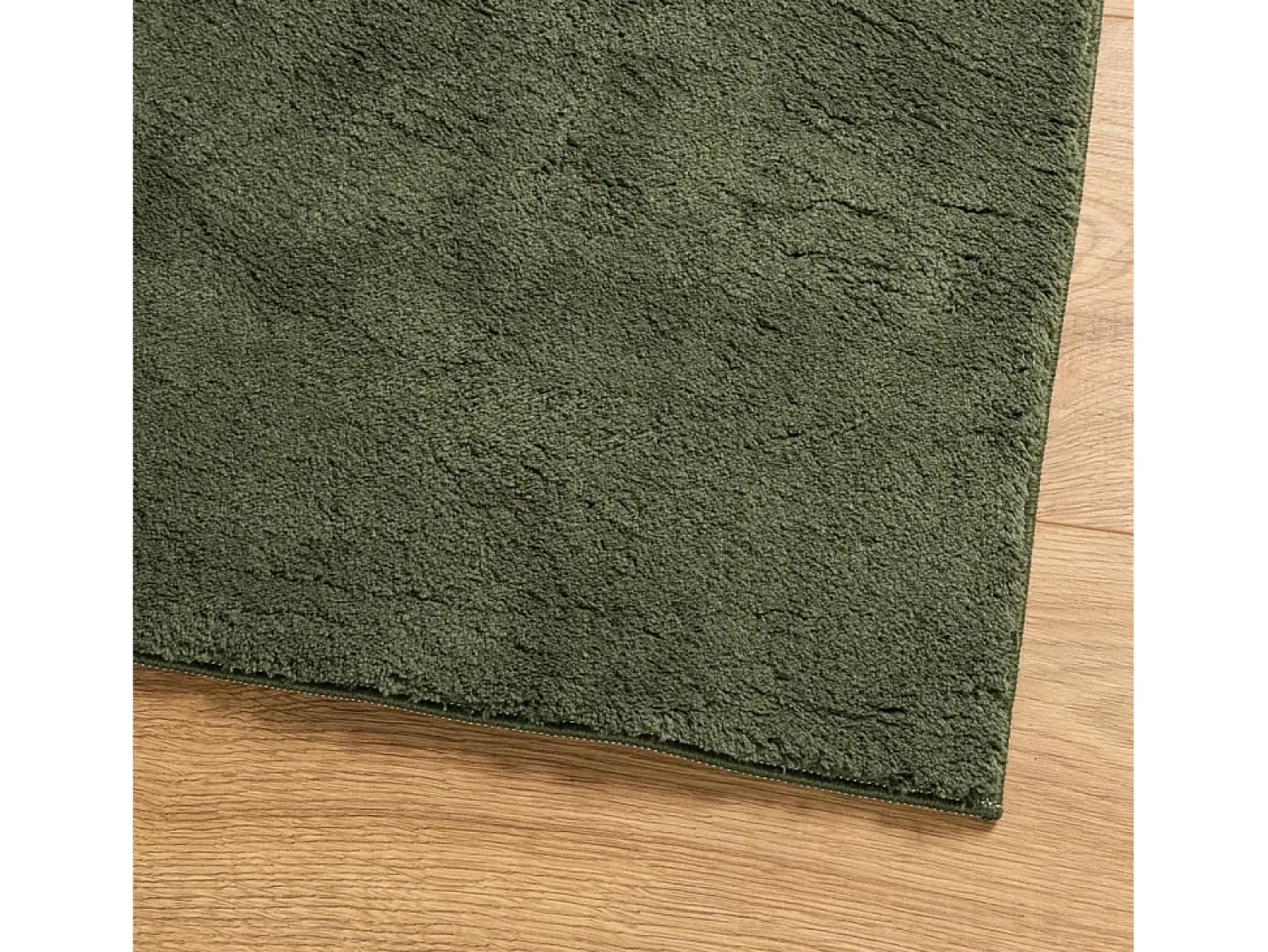 Online Alfombra HUARTE de pelo corto suave y lavable color bosque 200x200 cm Verde