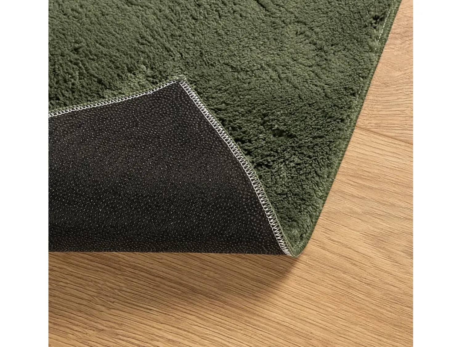 Online Alfombra HUARTE de pelo corto suave y lavable color bosque 200x200 cm Verde