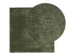 Online Alfombra HUARTE de pelo corto suave y lavable color bosque 200x200 cm Verde