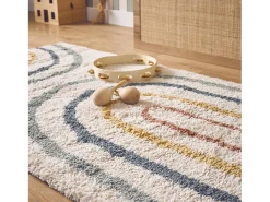 Outlet Sweeek Alfombra infantil rainbow, interior y multicolor Crema