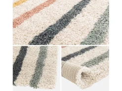 Sweeek Alfombra Infantil^Alfombra infantil rainbow, interior y multicolor Crema