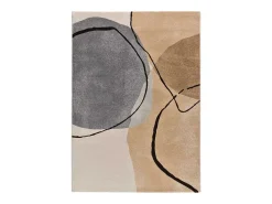 Alfombra interior - abstracto - beige / gris - 120 x 180 cm - LESSIA