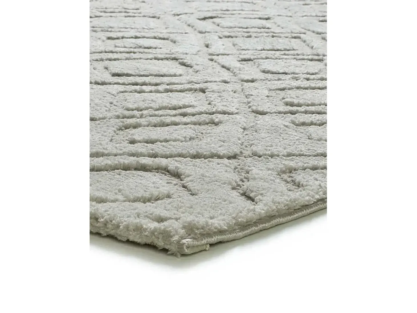 Alfombra interior - escandinavo con relieve - gris - 126 x 190 cm - JUNO