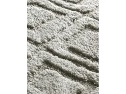 Alfombra interior - escandinavo con relieve - gris - 126 x 190 cm - JUNO