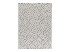 Alfombra interior - escandinavo con relieve - gris - 126 x 190 cm - JUNO