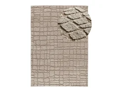 Best Alfombra interior - escandinavo con relieve - piedra - 126 x 190 cm - JUNO Topo