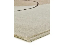 Online Alfombra interior - formas orgánicas - beige / negro - 80 x 150 cm - LESSIA Negro / Beige