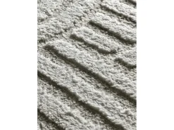 Alfombra interior - geométrico con relieve - gris - 152 x 235 cm - JUNO
