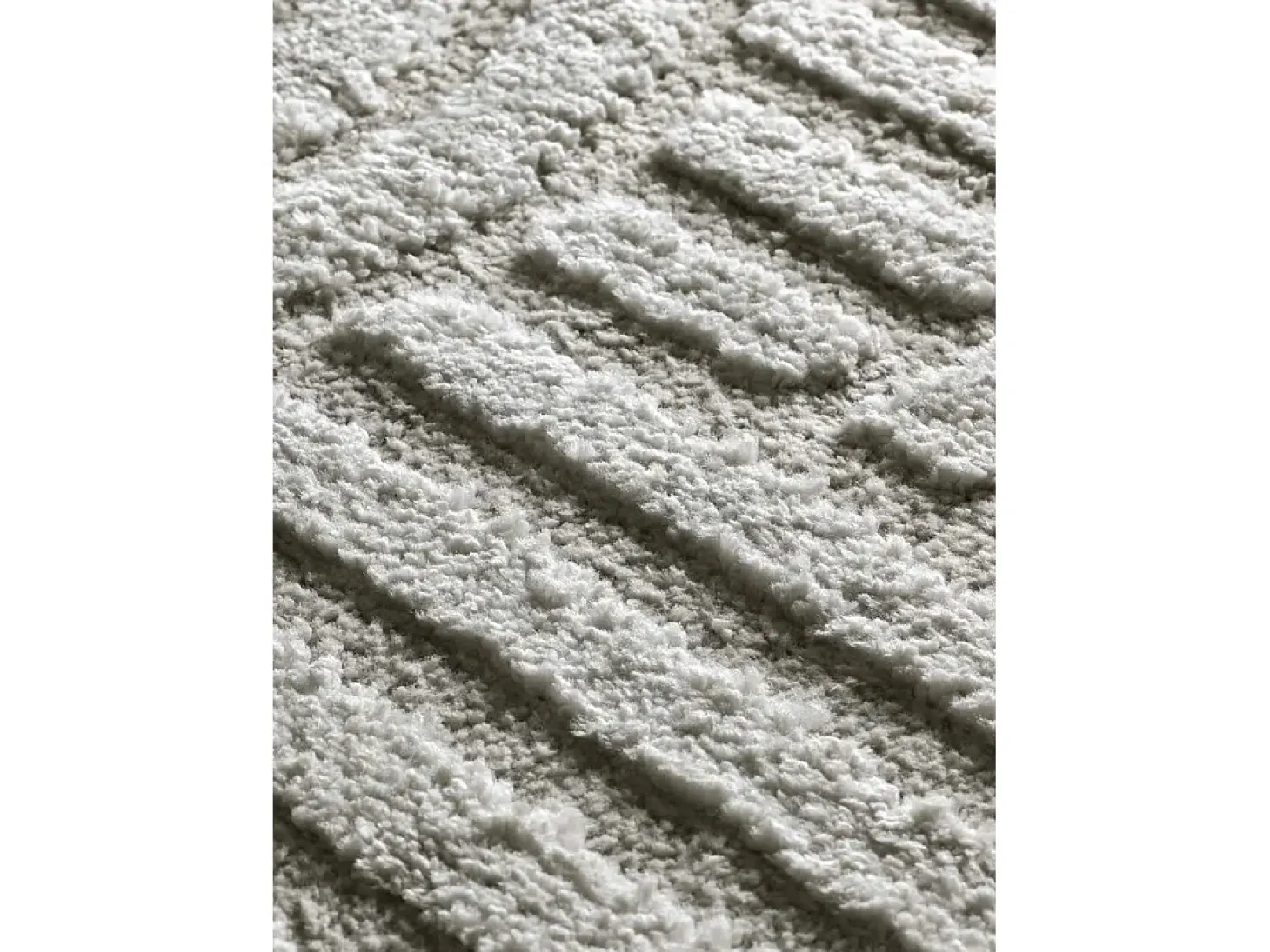 Alfombra interior - geométrico con relieve - gris - 152 x 235 cm - JUNO