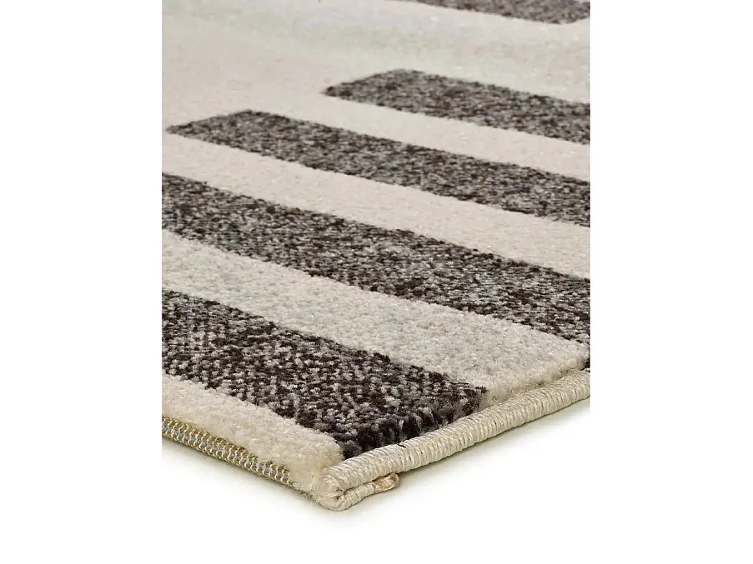 Online Alfombra interior - geométrico - beige / negro - 160 x 230 cm - LESSIA Negro / Beige