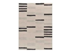 Online Alfombra interior - geométrico - beige / negro - 160 x 230 cm - LESSIA Negro / Beige