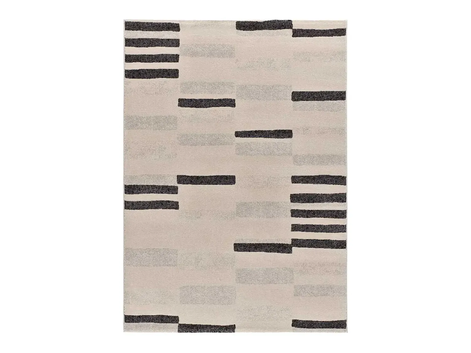 Online Alfombra interior - geométrico - beige / negro - 160 x 230 cm - LESSIA Negro / Beige