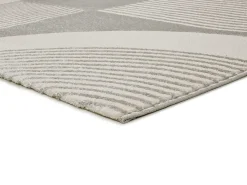 Alfombra De Salón^Alfombra interior - geométrico con relieve - plata - 80 x 150 cm - FLORA Plateado