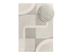 Alfombra De Salón^Alfombra interior - geométrico con relieve - plata - 80 x 150 cm - FLORA Plateado