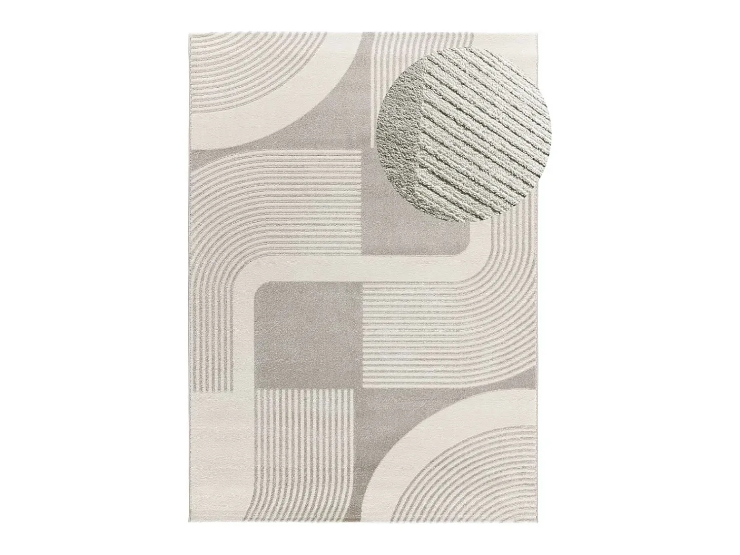 Alfombra De Salón^Alfombra interior - geométrico con relieve - plata - 80 x 150 cm - FLORA Plateado