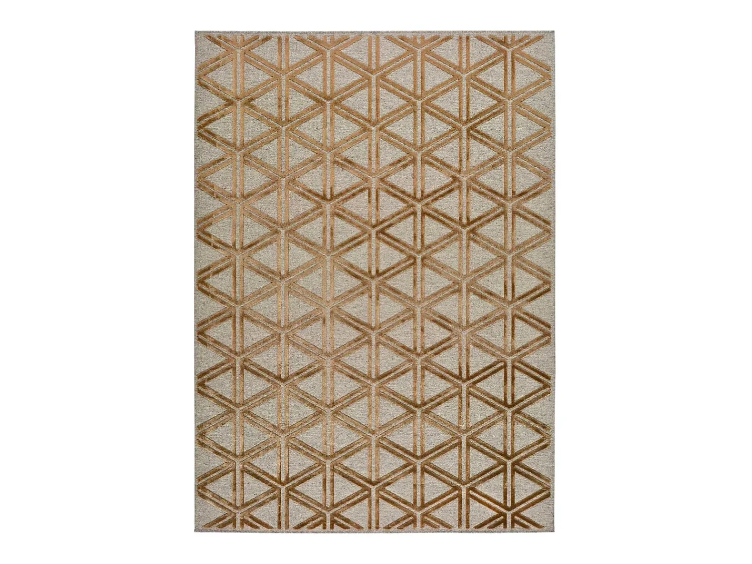 Online Alfombra interior - geométrico - cobre - 67 x 105 cm - LANA Cobrizo
