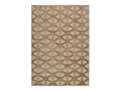 Alfombra interior - geométrico - cobre - 160 x 230 cm - LANA