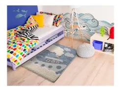 Sale Alfombra interior - infantil barco - - 115 x 170 cm - CHINKY Azul