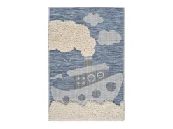 Sale Alfombra interior - infantil barco - - 115 x 170 cm - CHINKY Azul