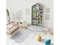 Alfombra Infantil^Alfombra interior - infantil nube - plata - 80 x 120 cm - CANDY Plateado