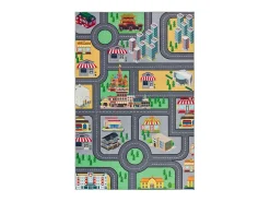 Alfombra interior - infantil coches y carreteras - multicolor - 120 x 170 cm - CANDY