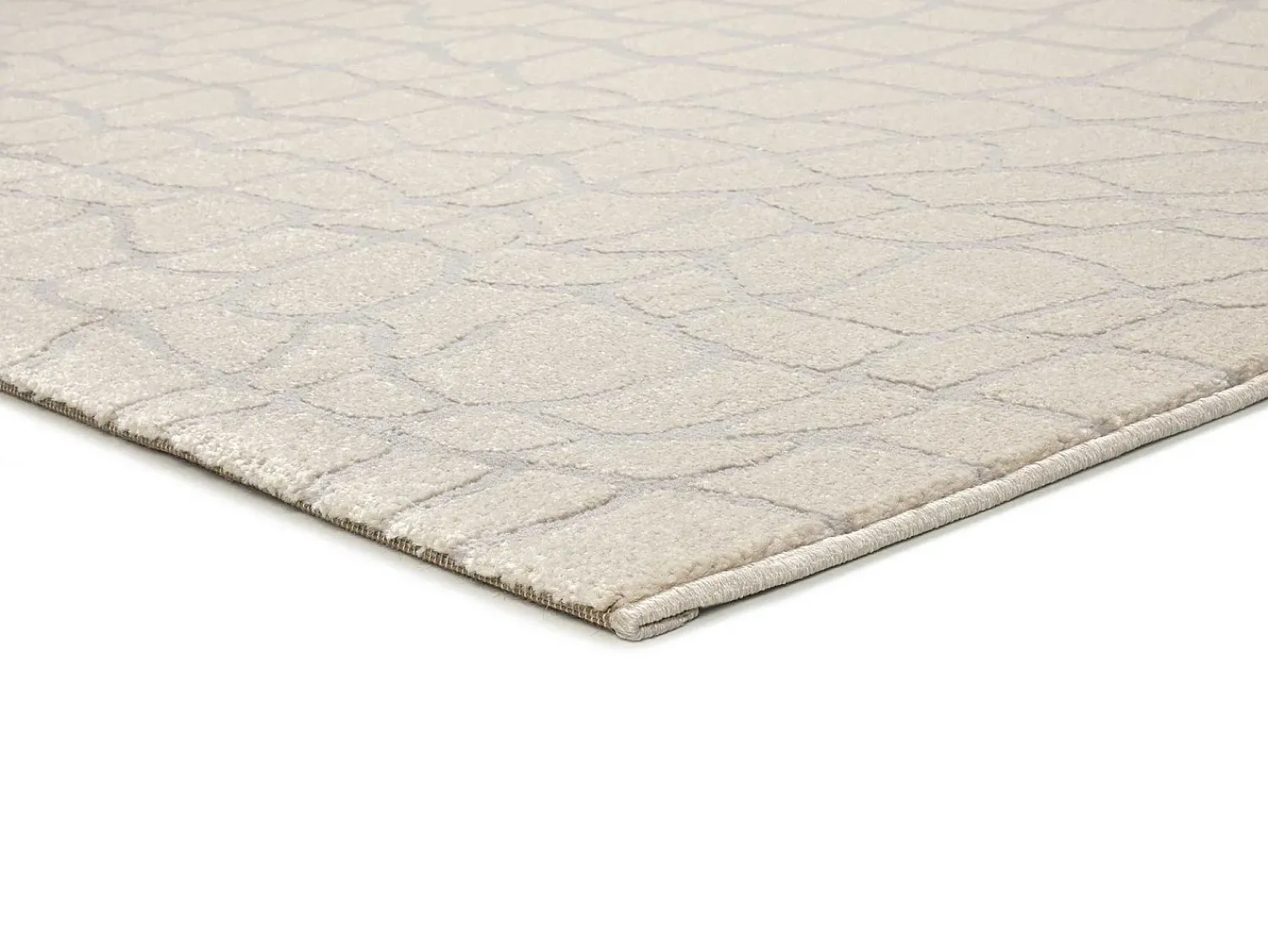 Alfombra De Salón^Alfombra interior - moderno con relieve - plata - 160 x 230 cm - BARESA Plateado