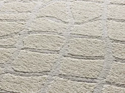 Alfombra De Salón^Alfombra interior - moderno con relieve - plata - 80 x 150 cm - BARESA Plateado