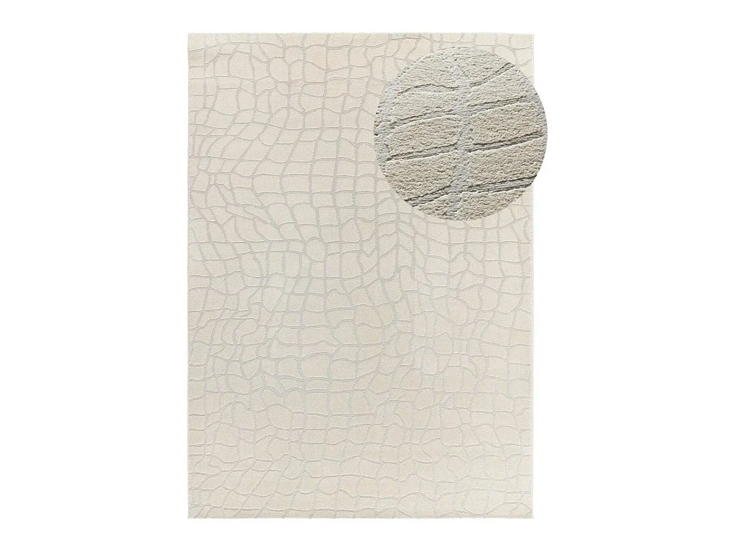 Alfombra De Salón^Alfombra interior - moderno con relieve - plata - 80 x 150 cm - BARESA Plateado