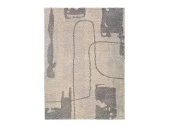 Alfombra interior - shaggy abstracto - plata - 133 x 190 cm - HELIA