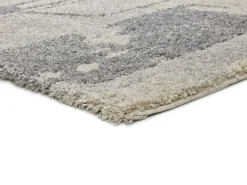 Alfombra interior - shaggy abstracto - plata - 133 x 190 cm - HELIA